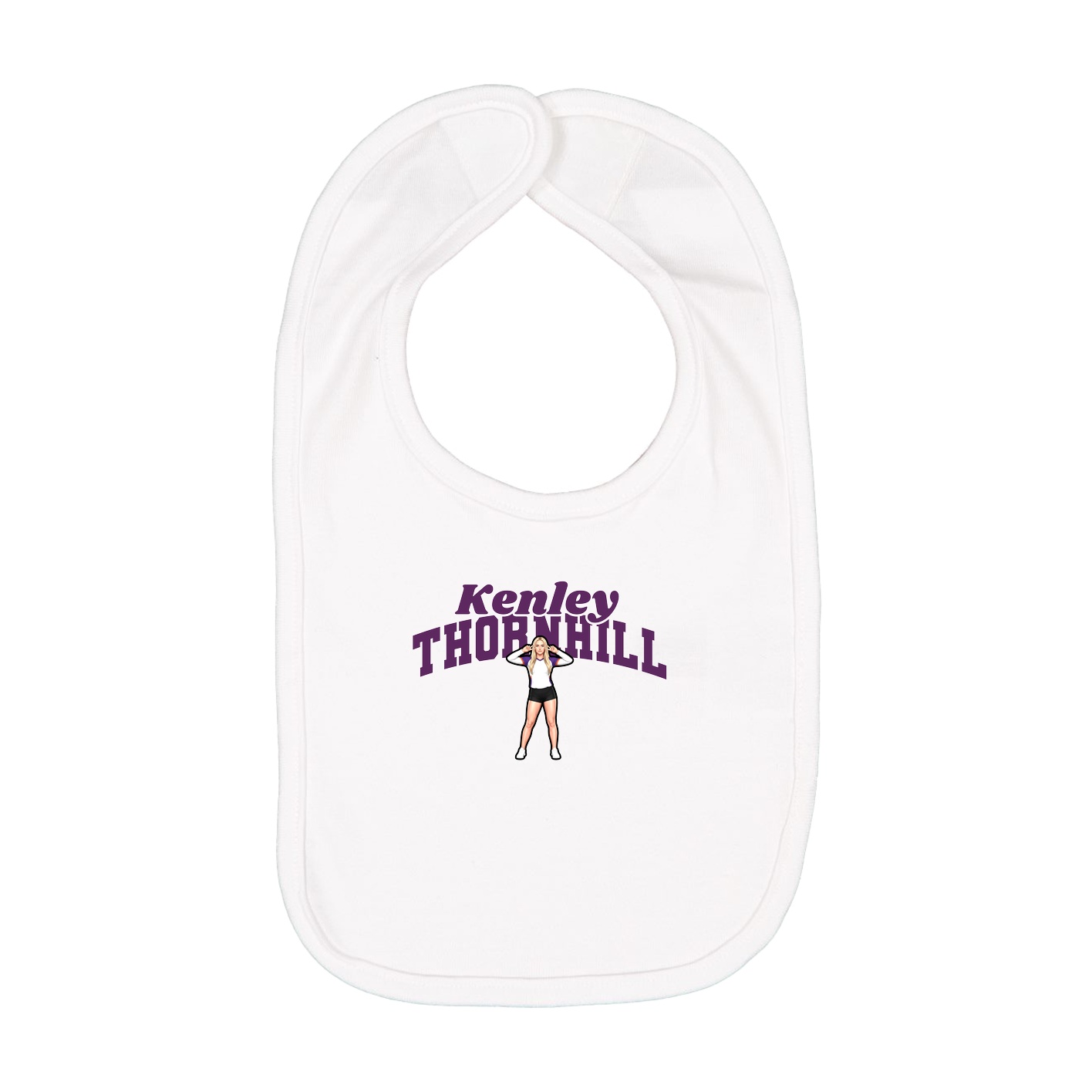 Infant Bib — Signature Arch in White