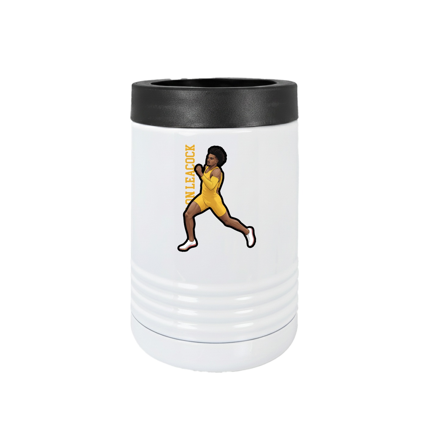Beverage Holder — Name Vertical in White