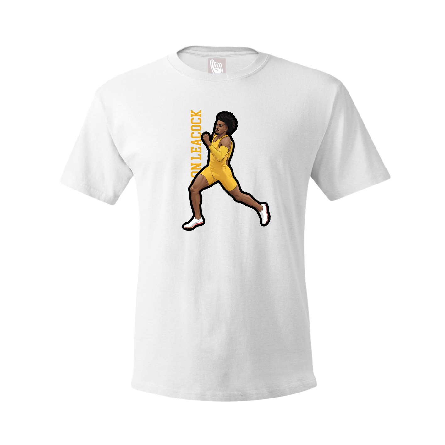 Youth Tee — Name Vertical in White