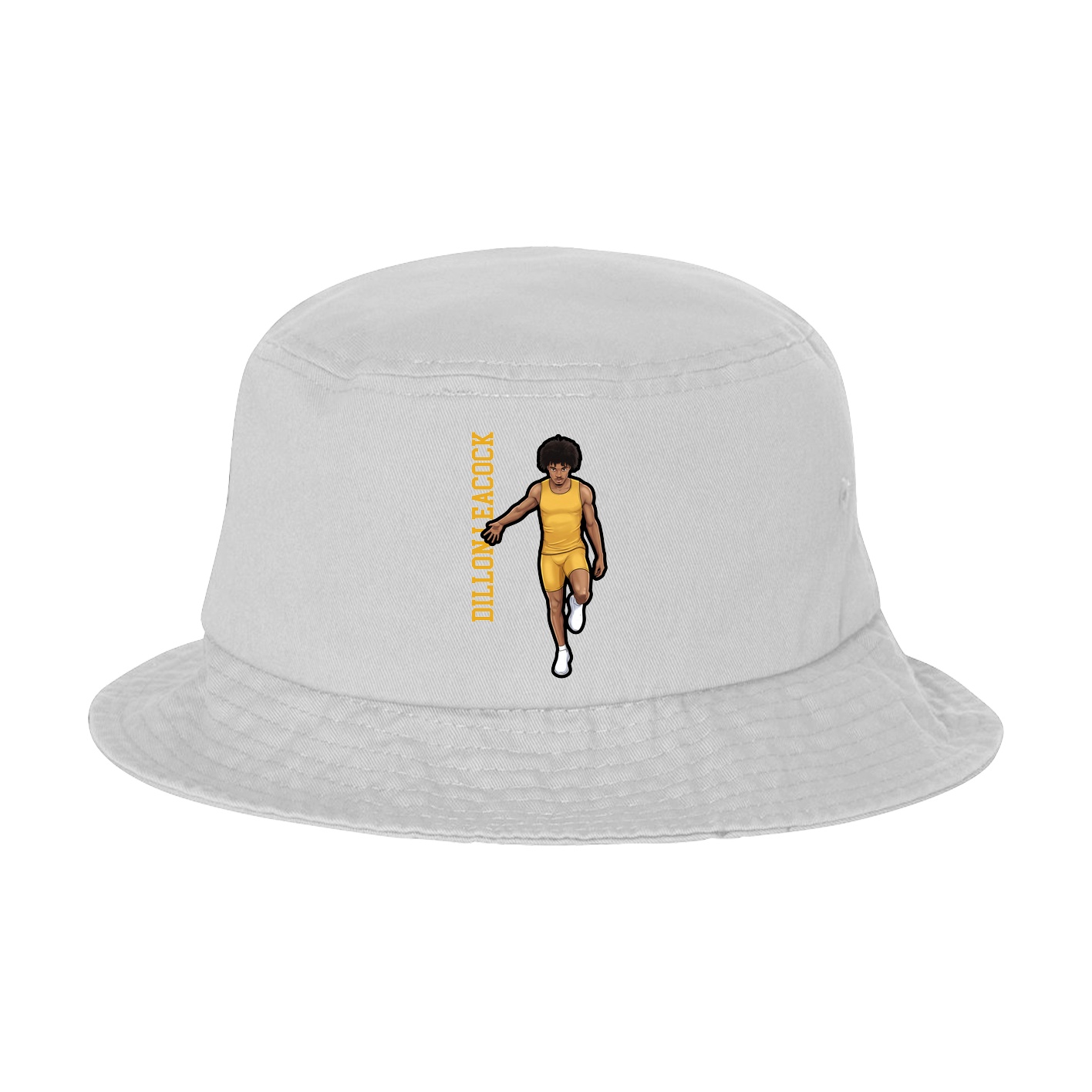 Bucket Cap — Name Vertical in White