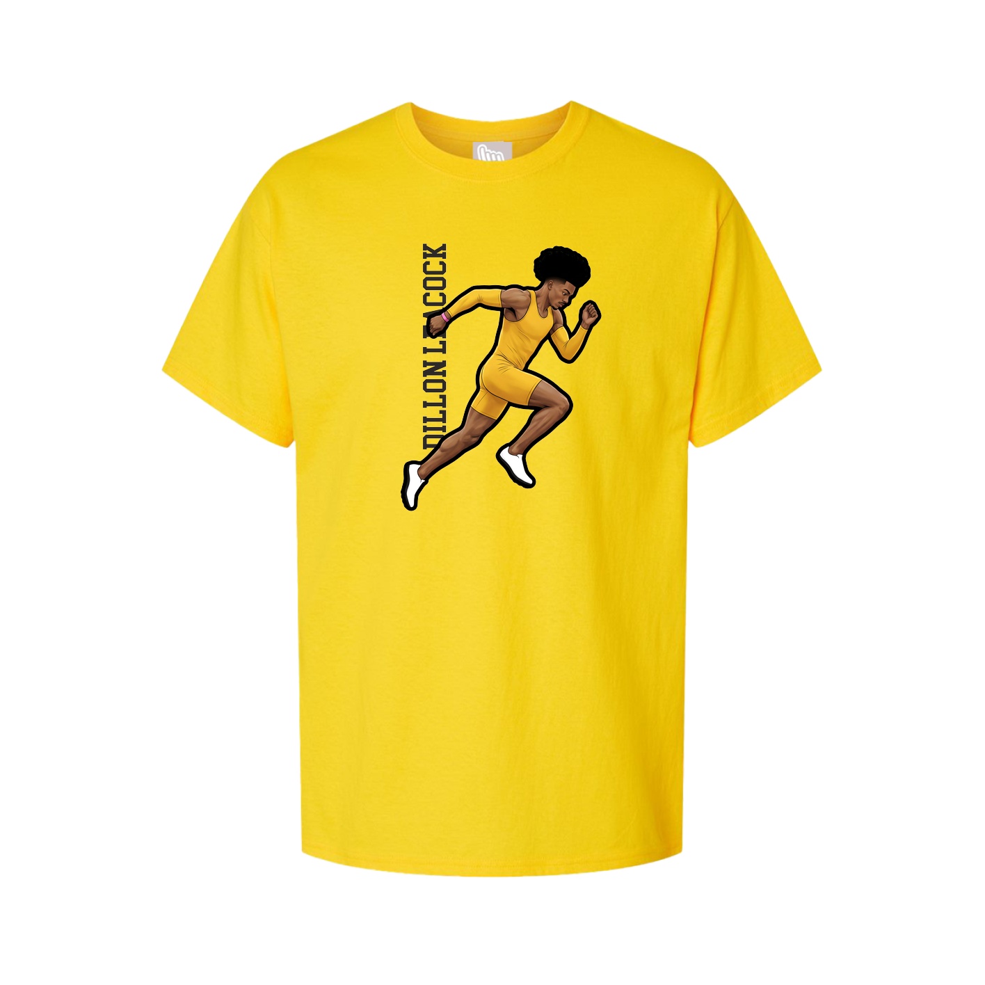 Youth Tee — Name Vertical in Gold