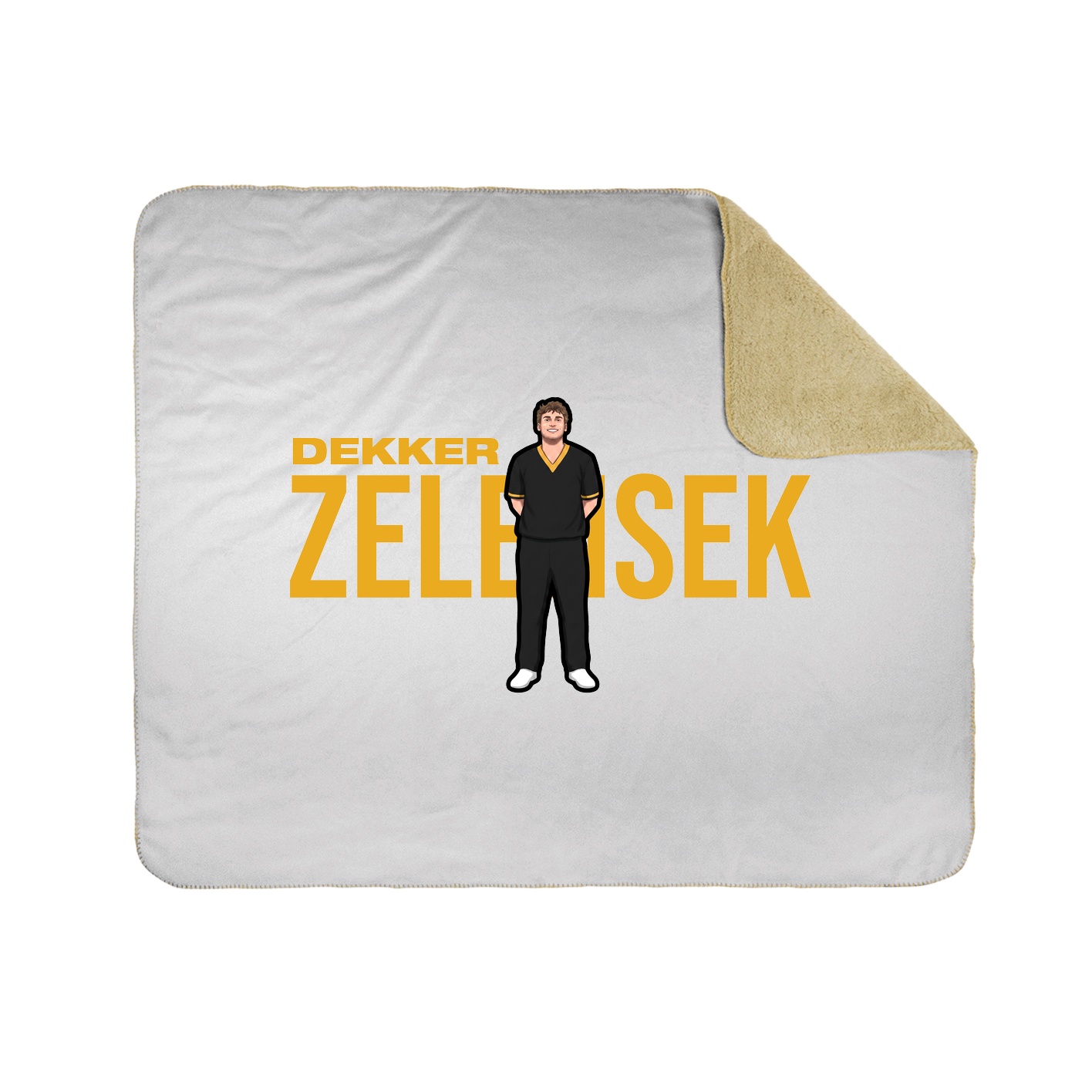 Throw Blanket — Player Name in White