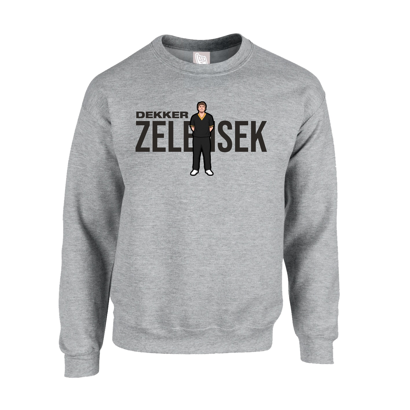 Fleece Crew — Player Name in Grey