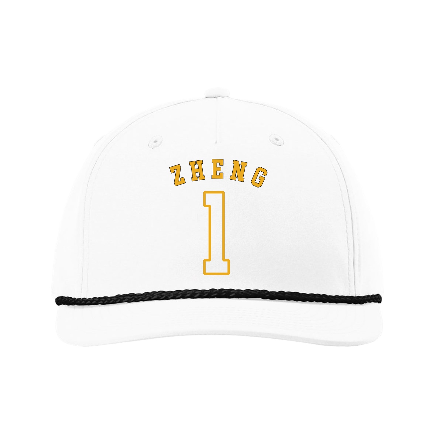 Five-Panel Classic Rope Cap — Shirsey Arch in White