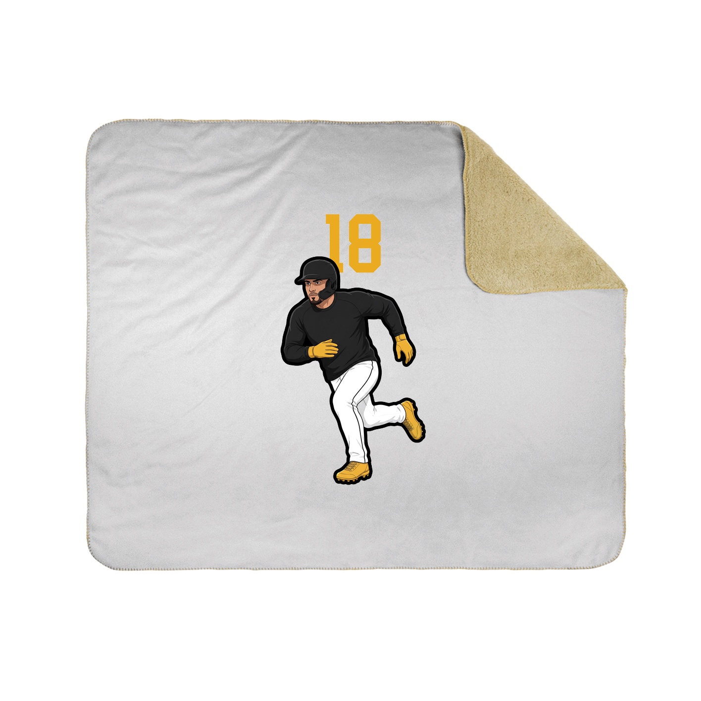 Throw Blanket — Number Top in White