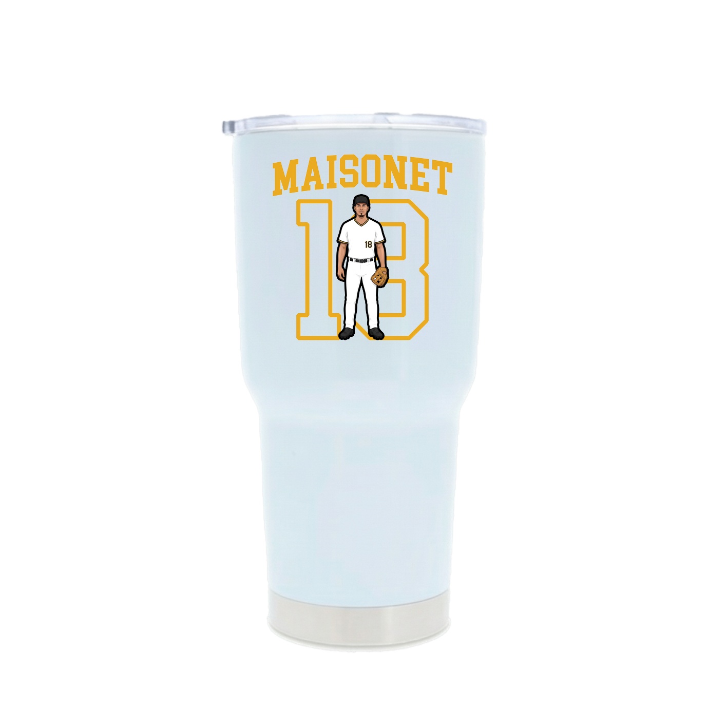30oz Stainless Steel Tumbler — Shirsey in White
