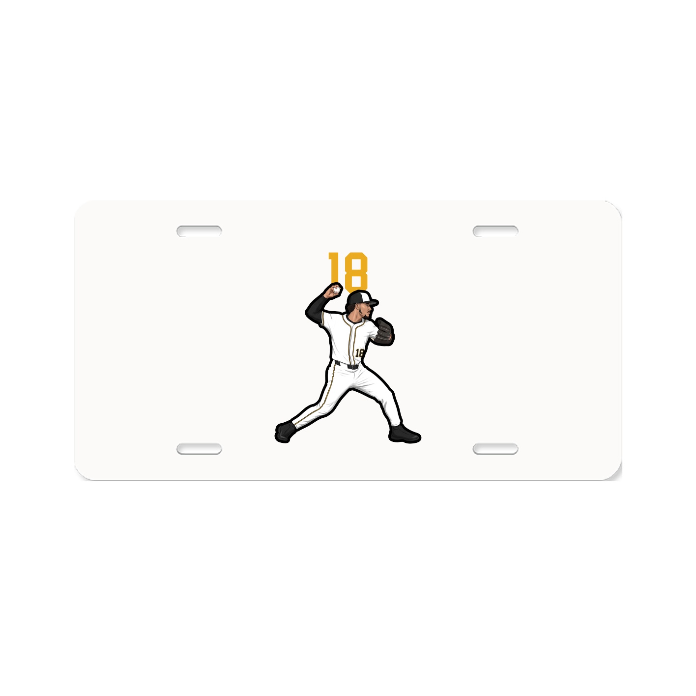 License Plate — Number Top in Classic