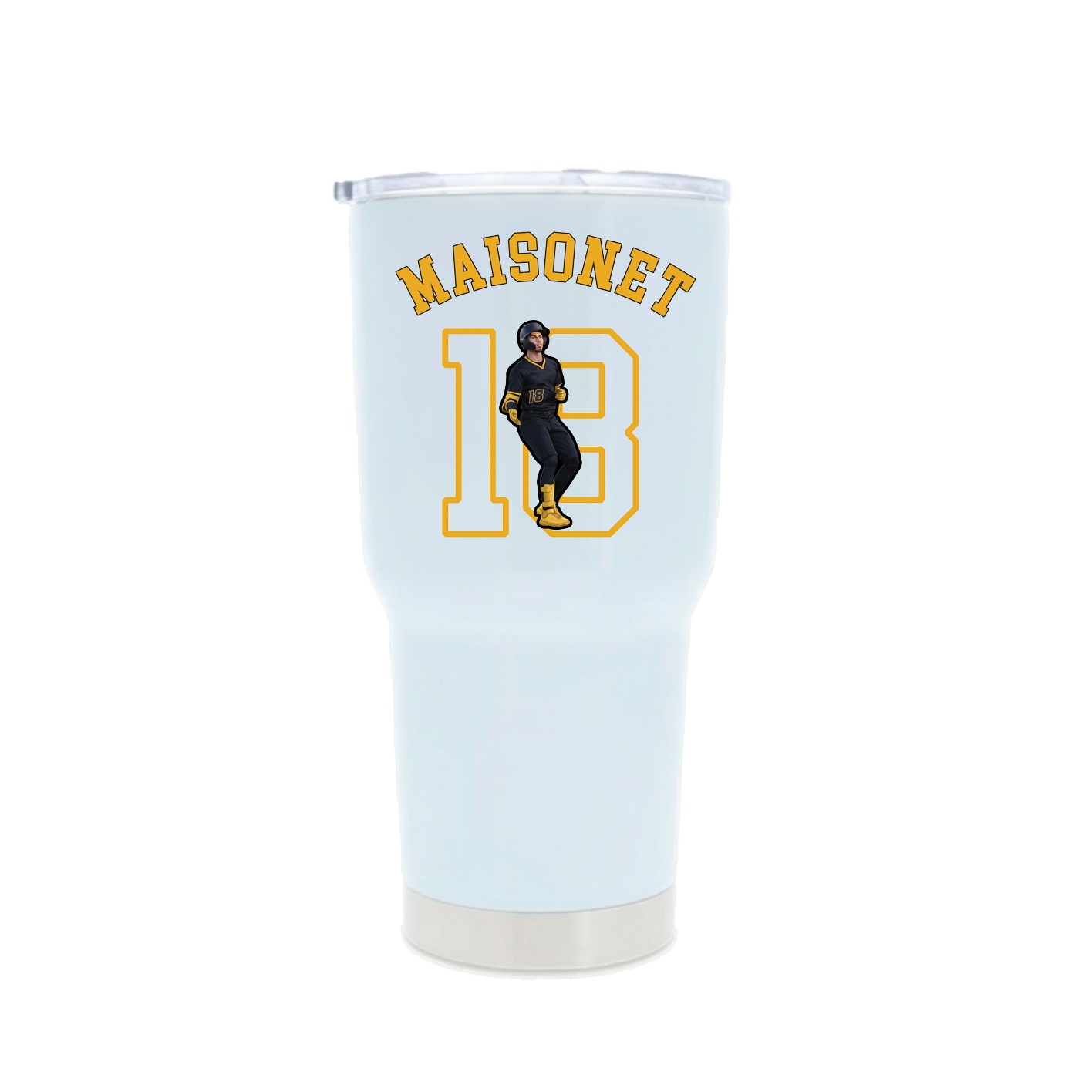 30oz Stainless Steel Tumbler — Shirsey Arch in White