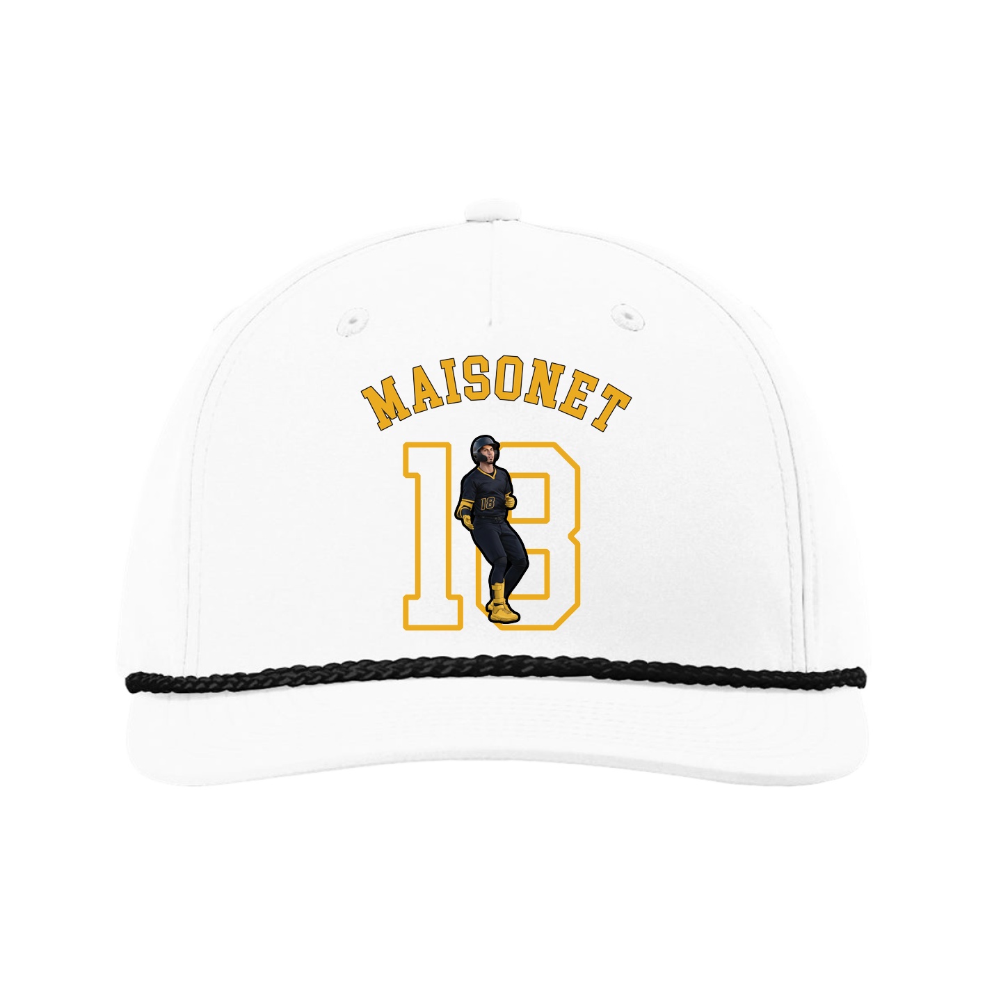 Five-Panel Classic Rope Cap — Shirsey Arch in White