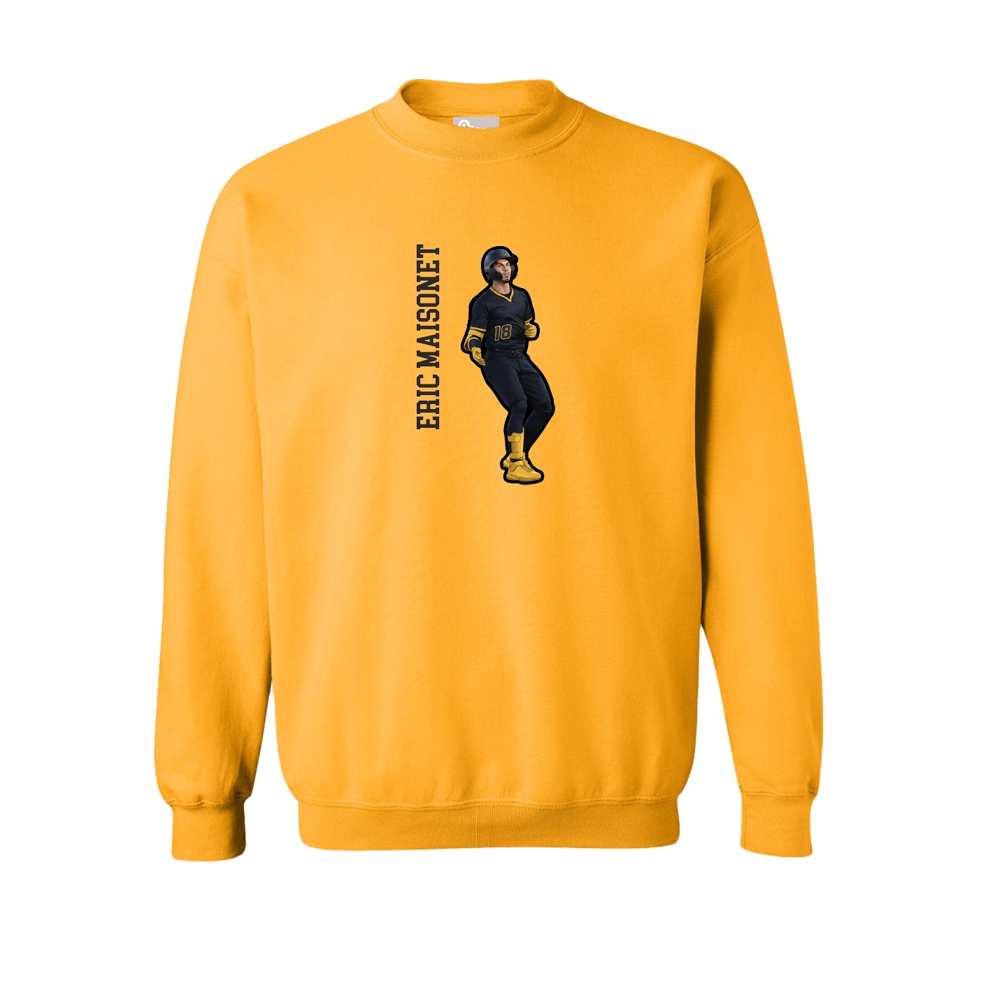 Fleece Crew — Name Vertical in Gold