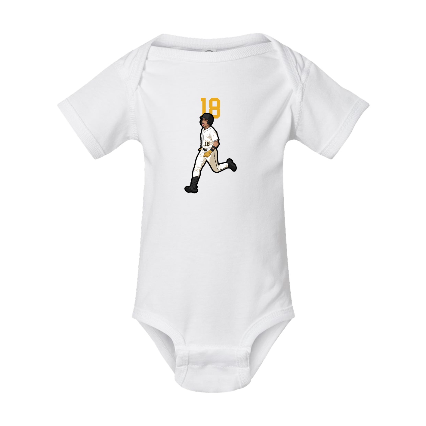 Baby Onesie — Number Top in White
