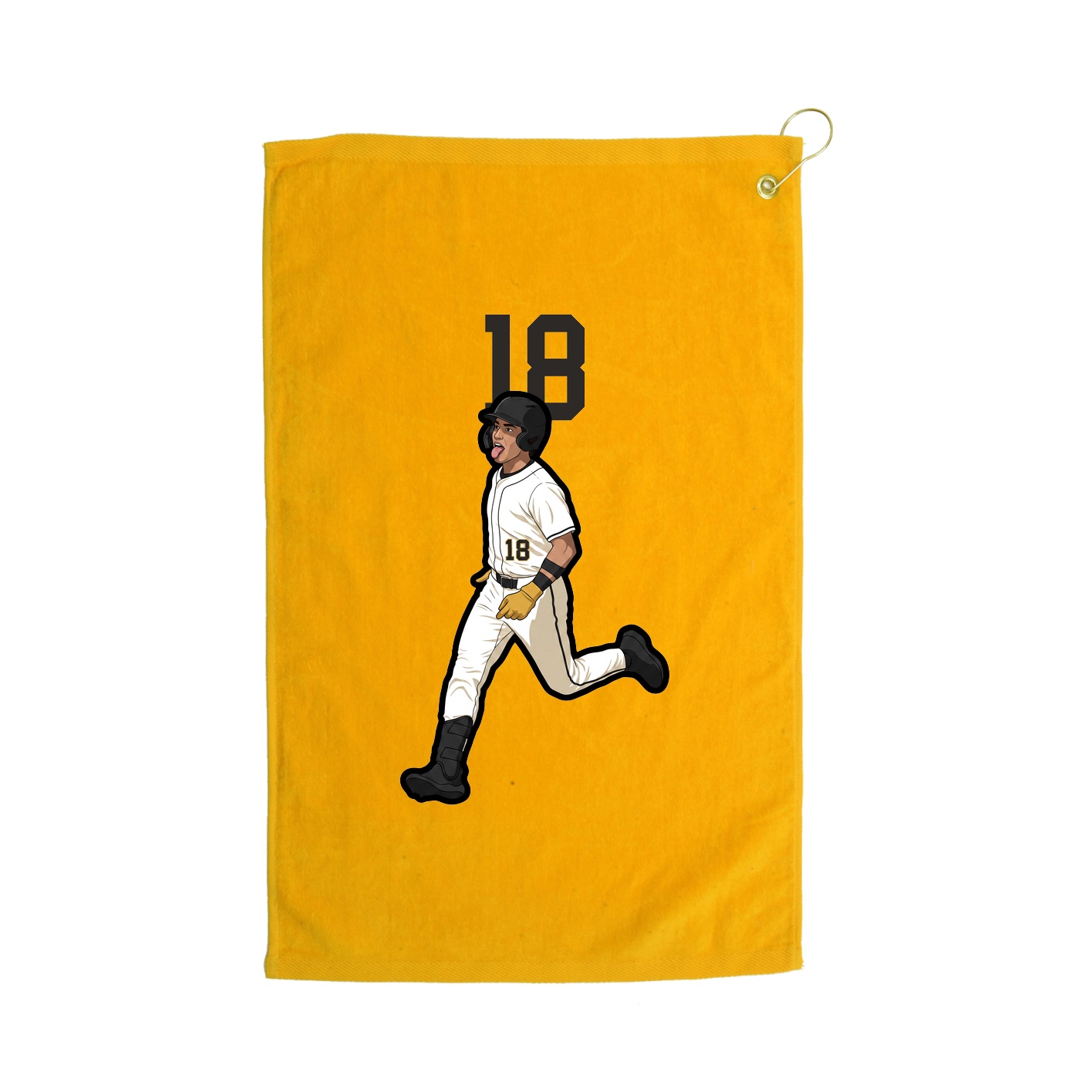 Golf Towel — Number Top in Gold
