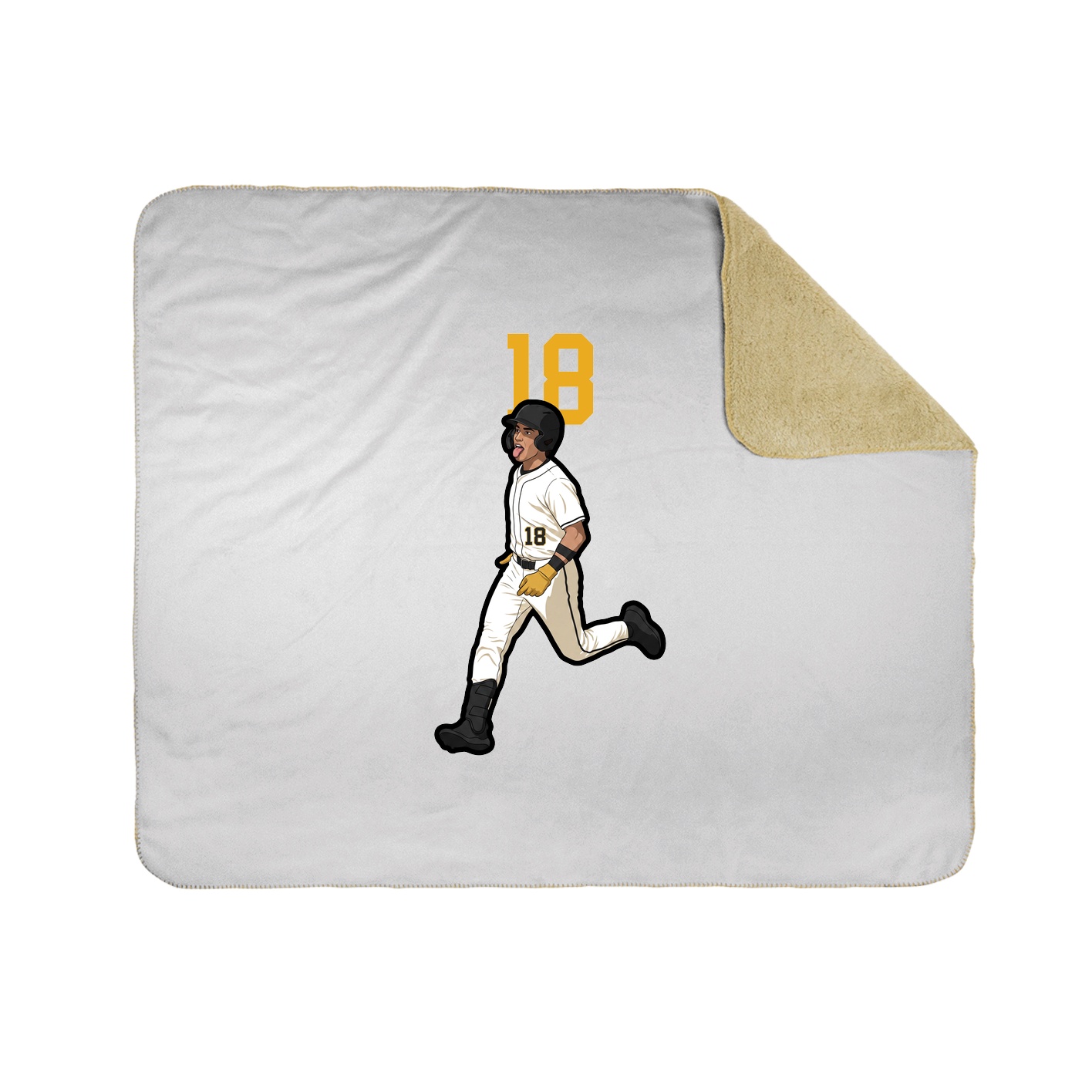 Throw Blanket — Number Top in White
