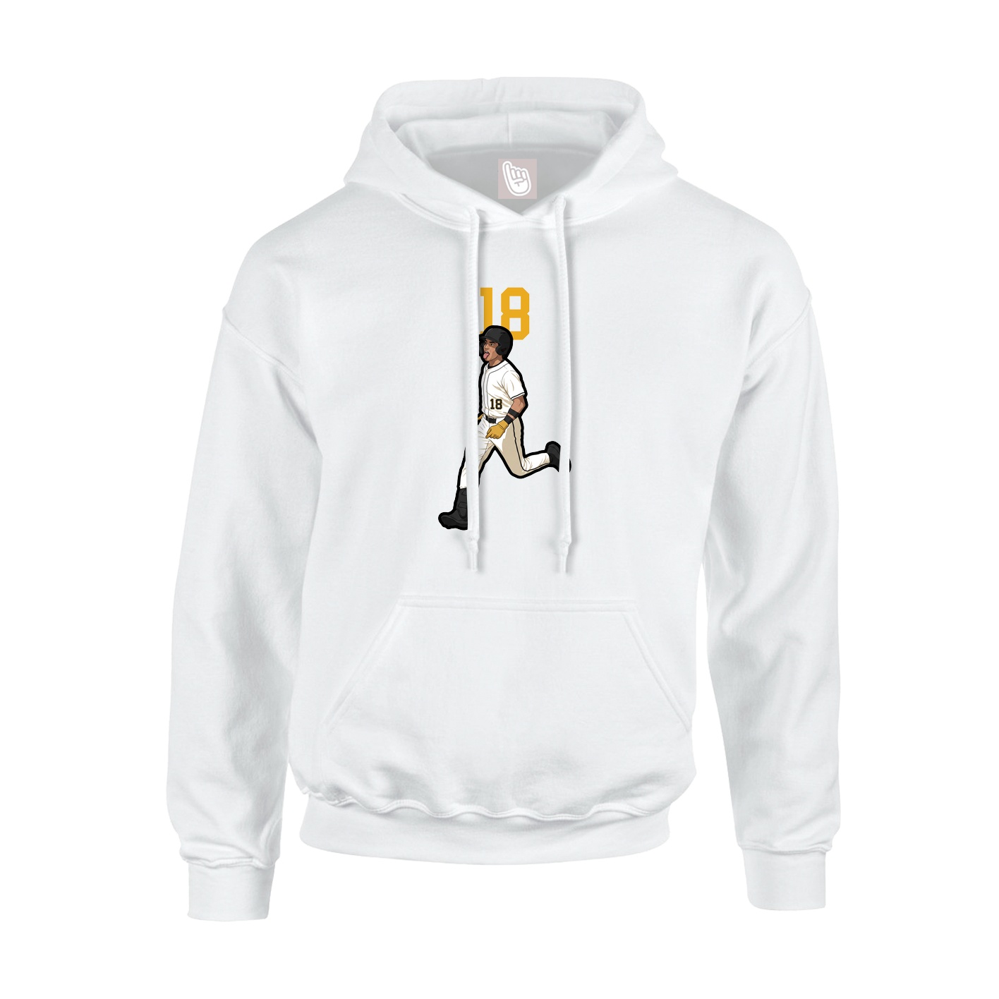 Youth Hoodie — Number Top in White