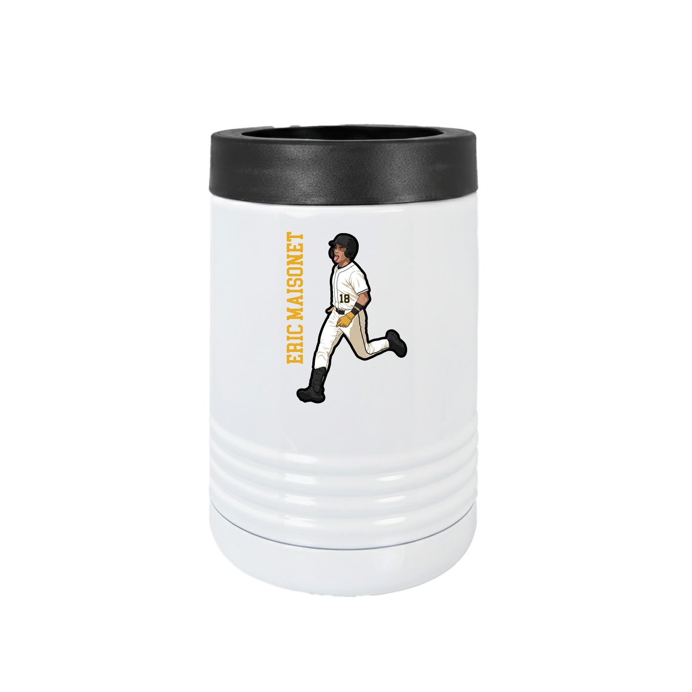 Beverage Holder — Name Vertical in White