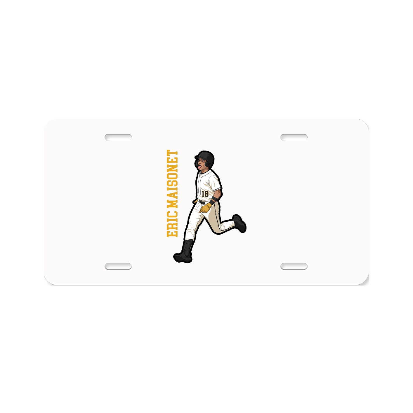 License Plate — Name Vertical in Classic