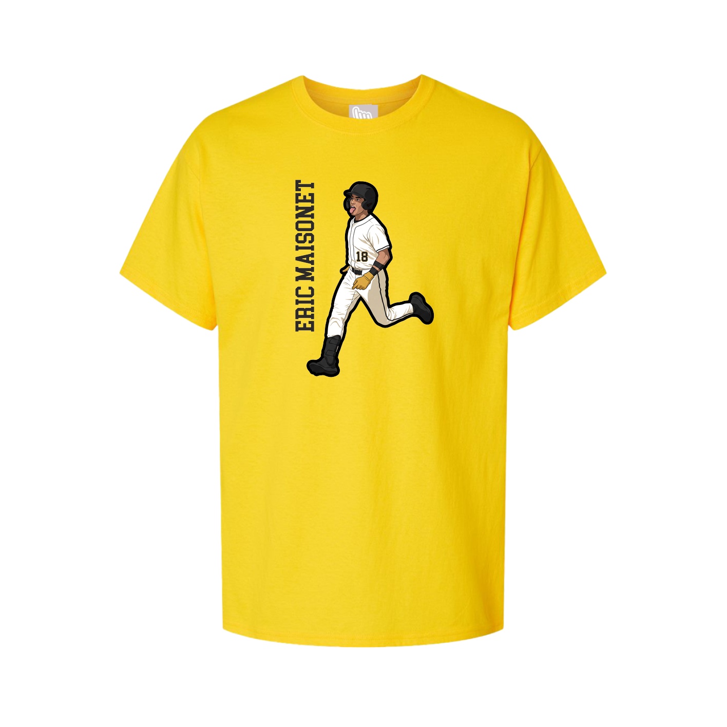 Youth Tee — Name Vertical in Gold