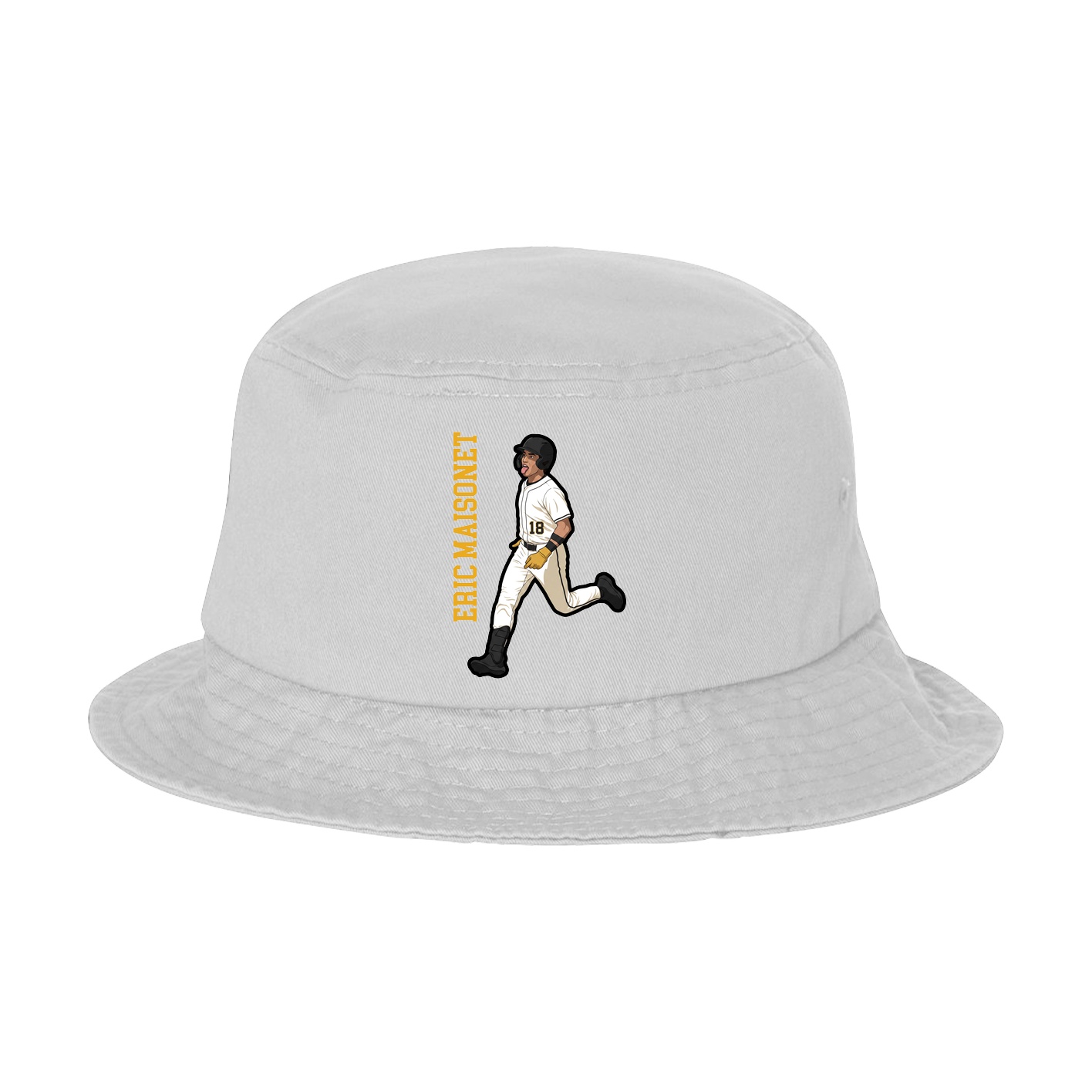 Bucket Cap — Name Vertical in White