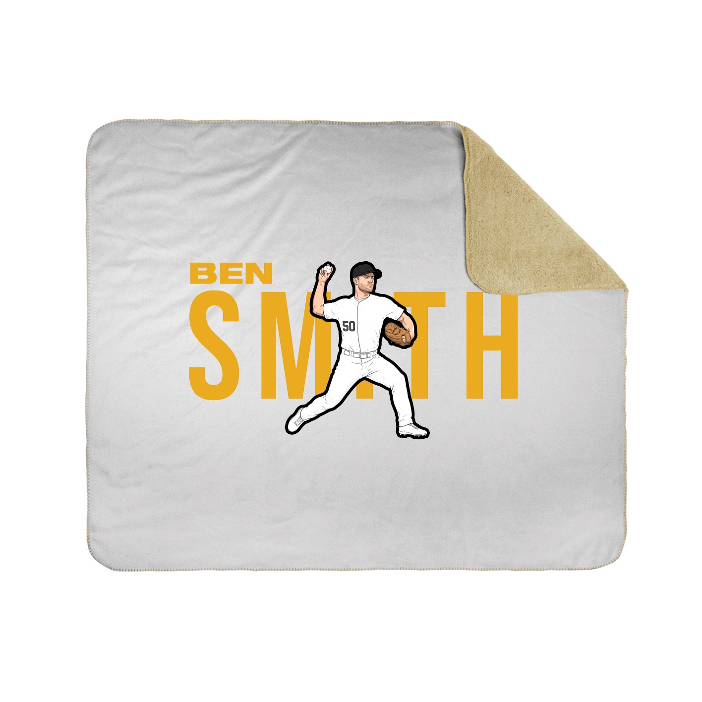 Throw Blanket — Player Name in White