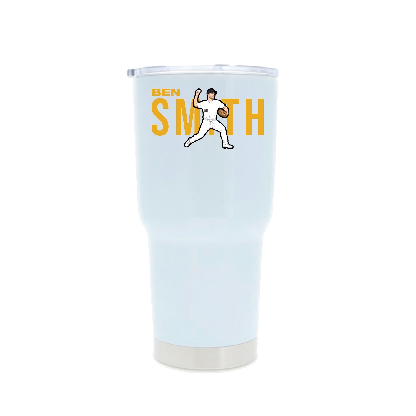 30oz Stainless Steel Tumbler — Player Name in White