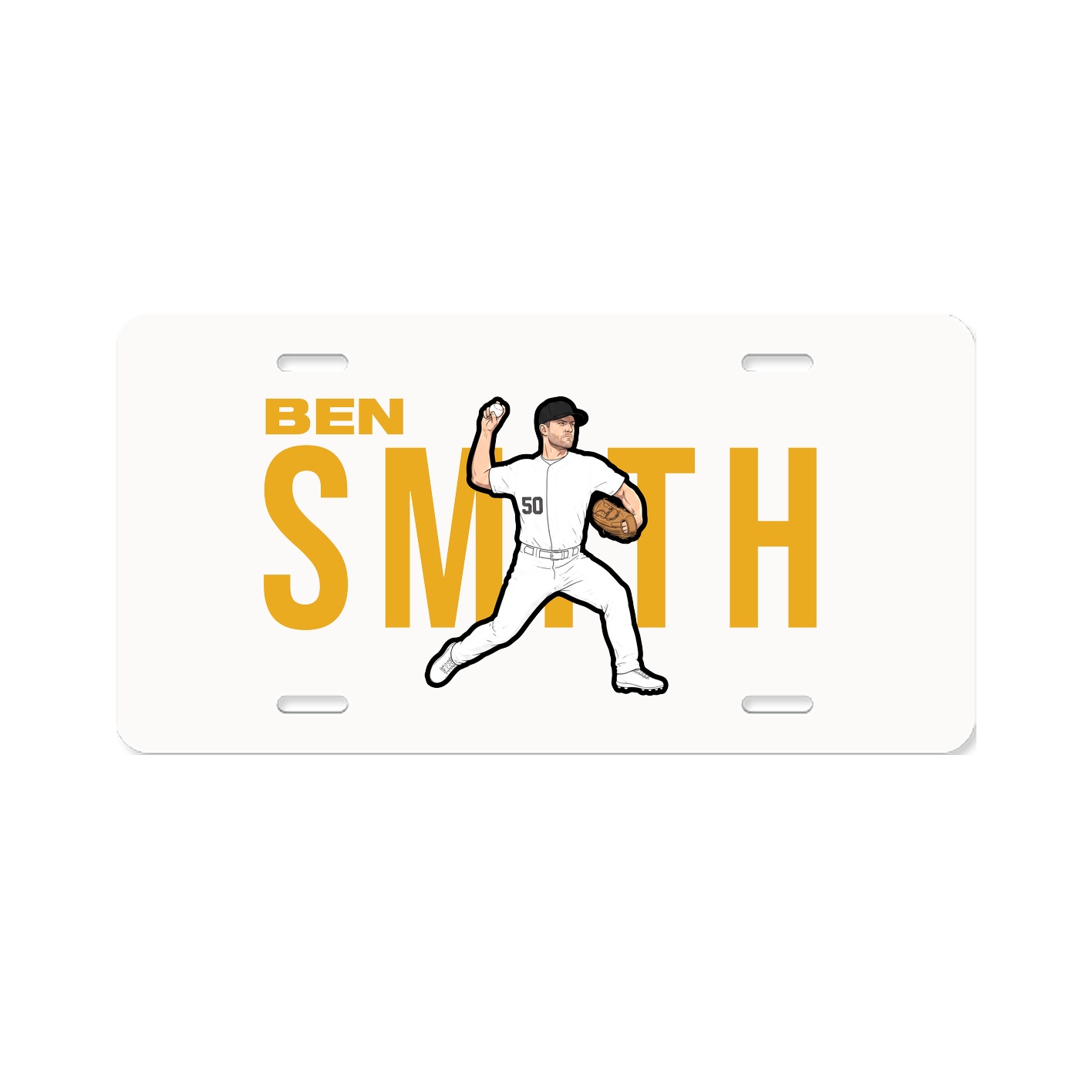 License Plate — Player Name in Classic