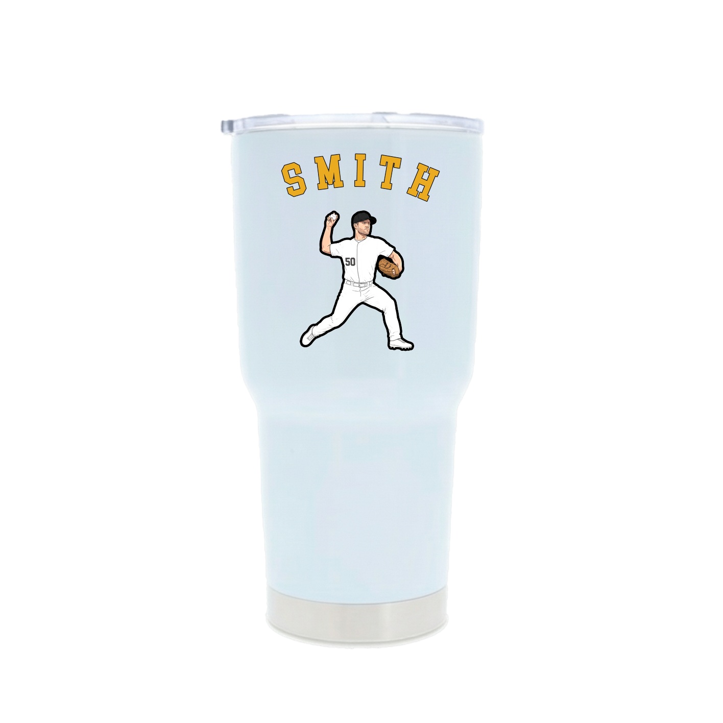30oz Stainless Steel Tumbler — Shirsey Arch in White