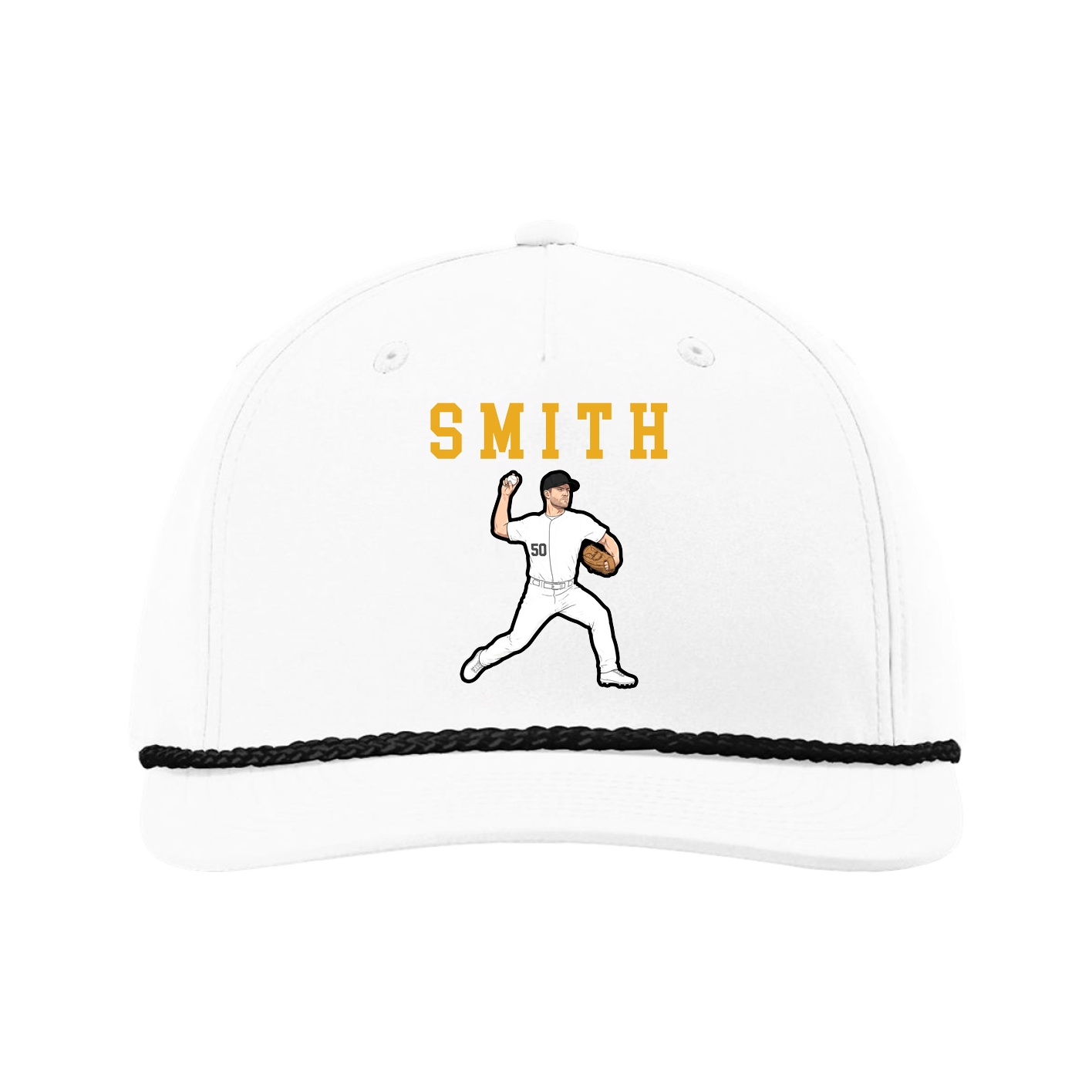 Five-Panel Classic Rope Cap — Shirsey in White
