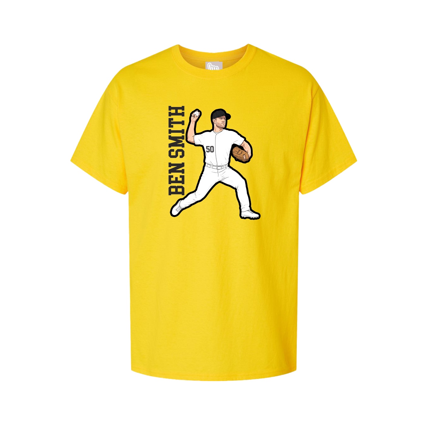 Youth Tee — Name Vertical in Gold