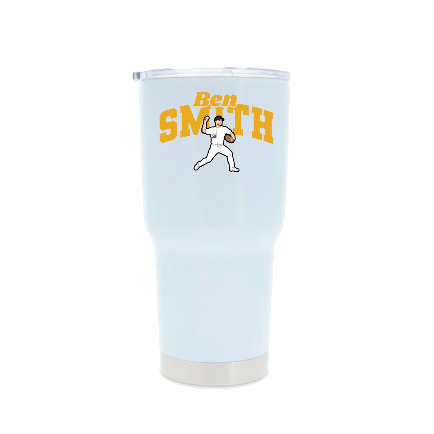 30oz Stainless Steel Tumbler — Signature Arch in White