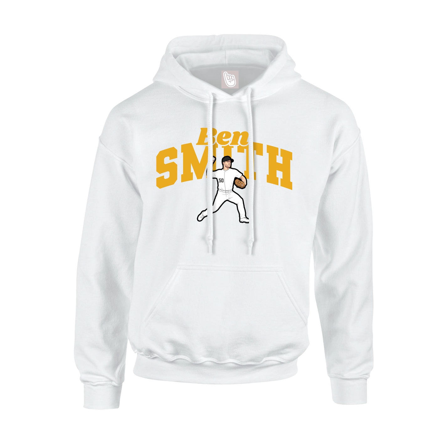 Hoodie — Signature Arch in White