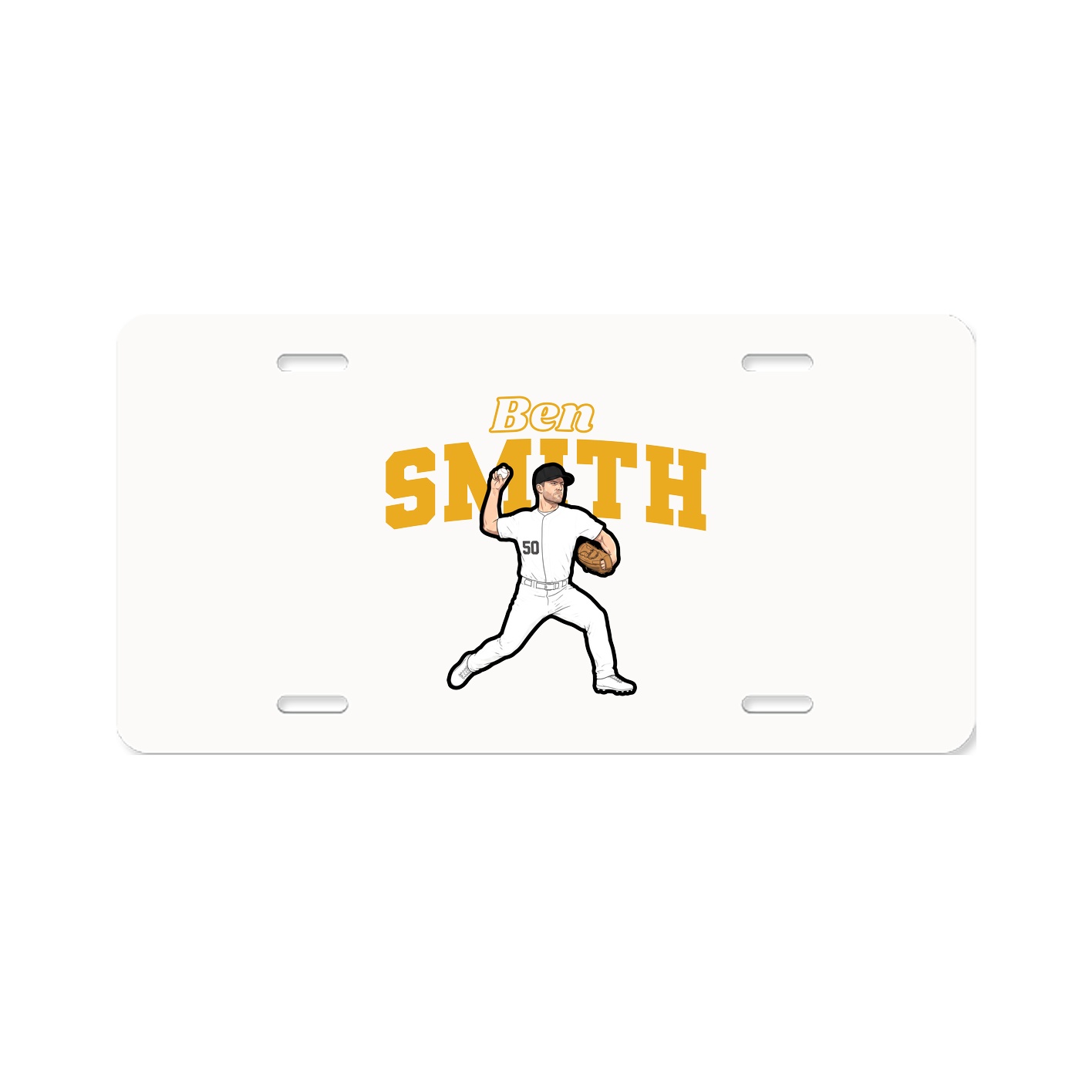 License Plate — Name Arch in Classic