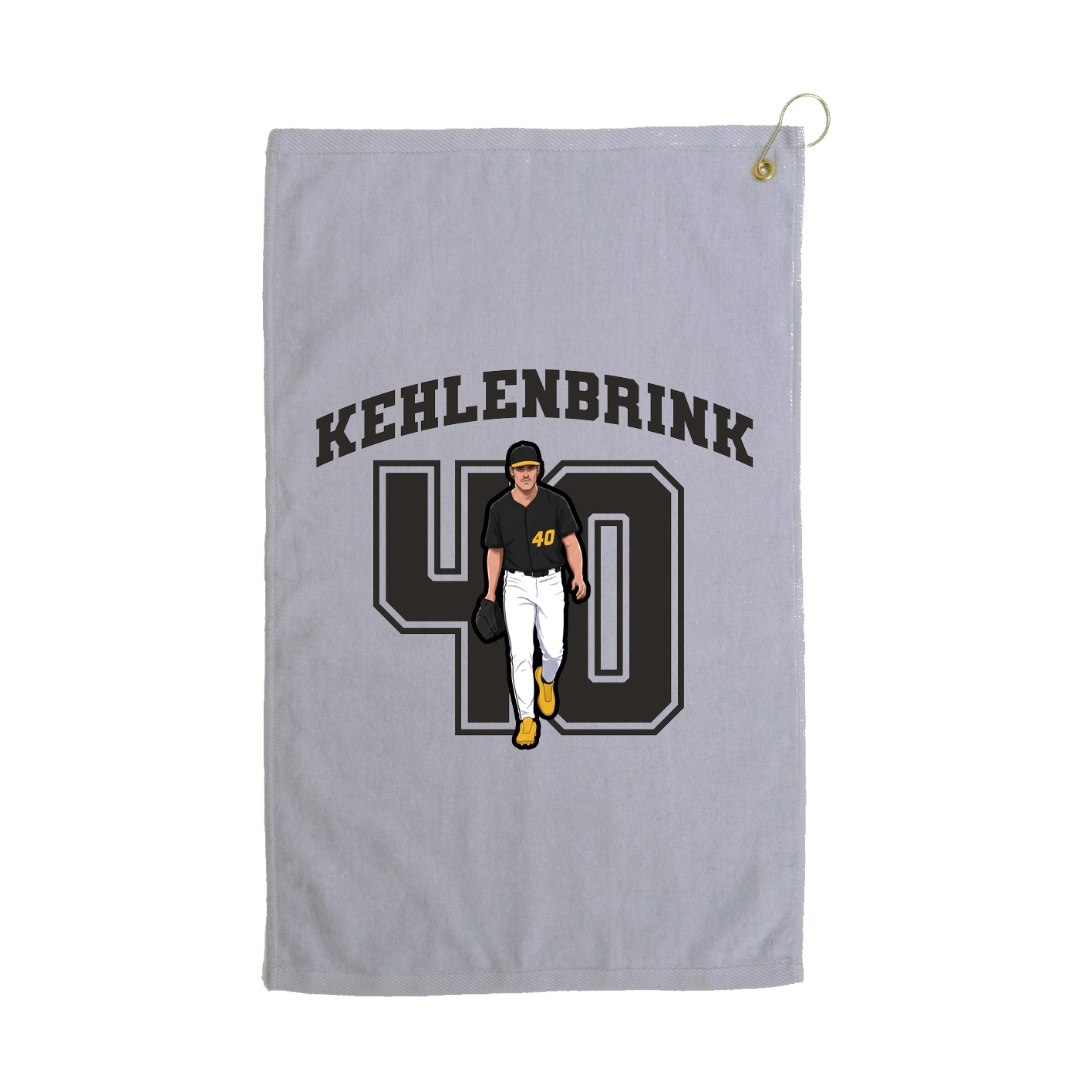 Golf Towel — Number in Grey
