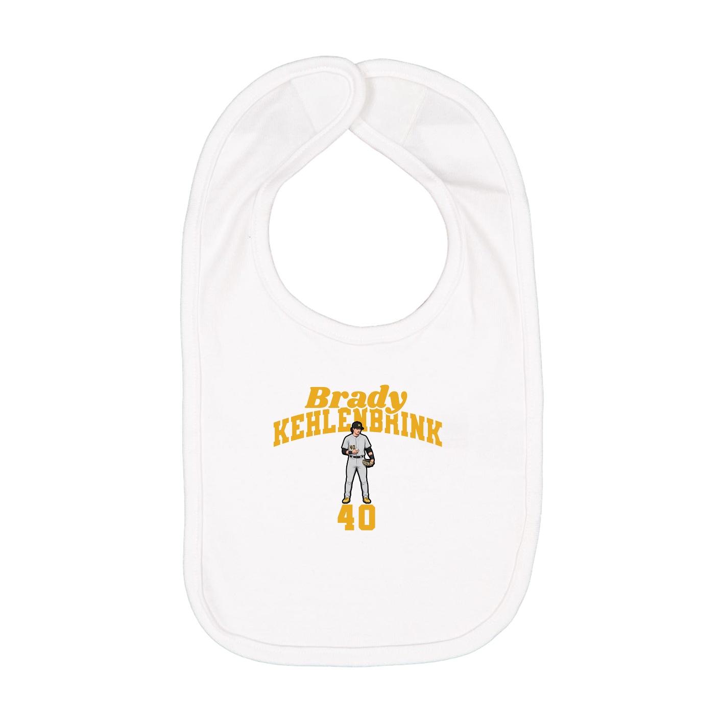 Infant Bib — Signature Arch in White