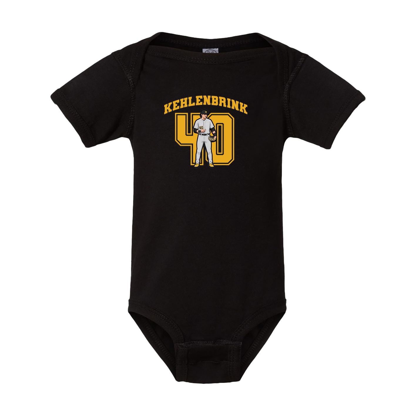Baby Onesie — Number in Black
