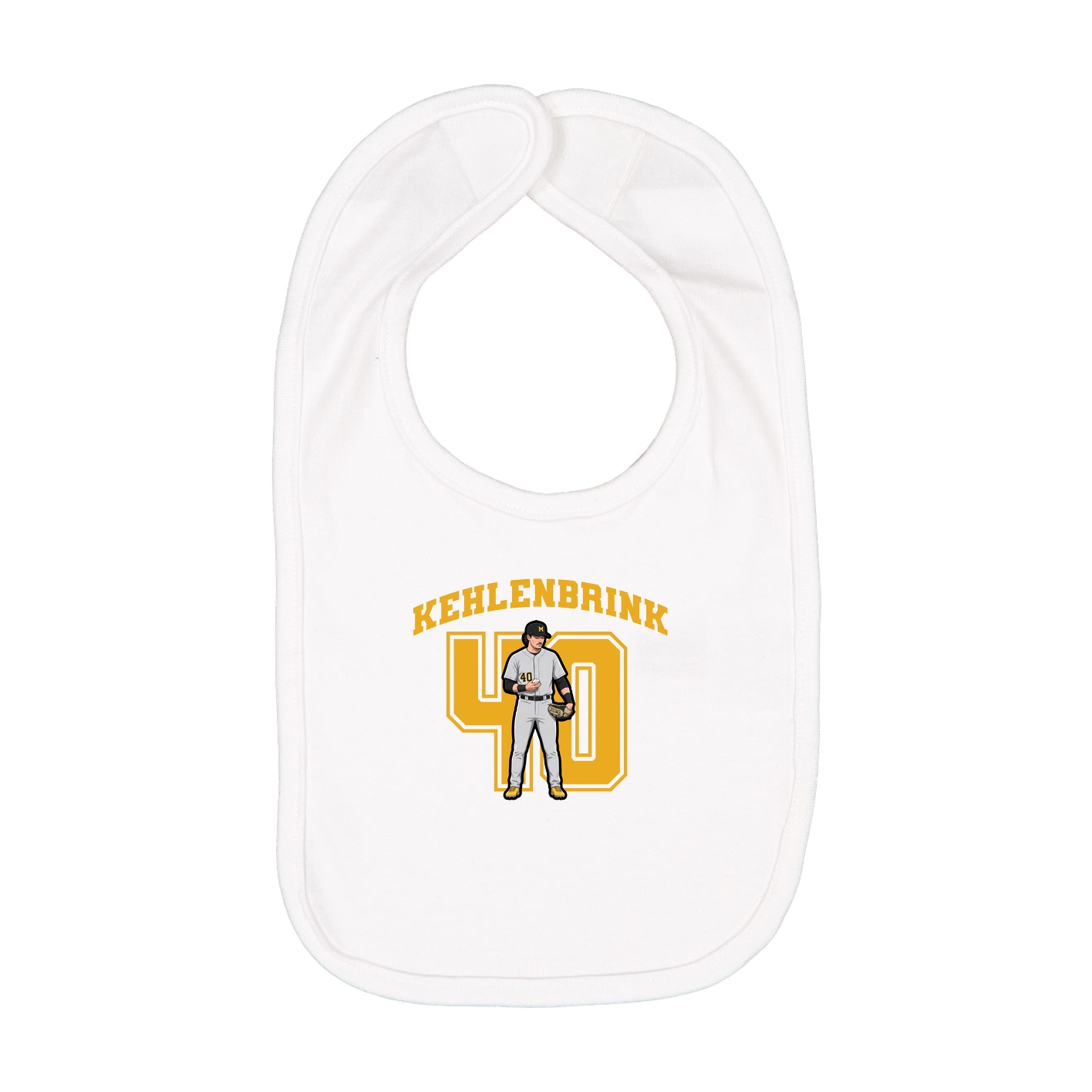 Infant Bib — Number in White