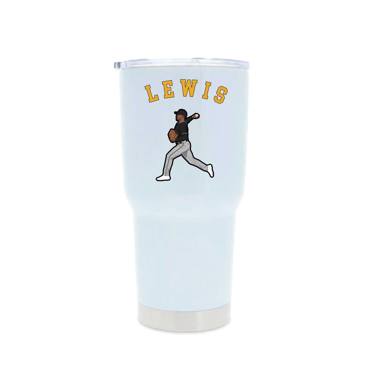 30oz Stainless Steel Tumbler — Shirsey Arch in White