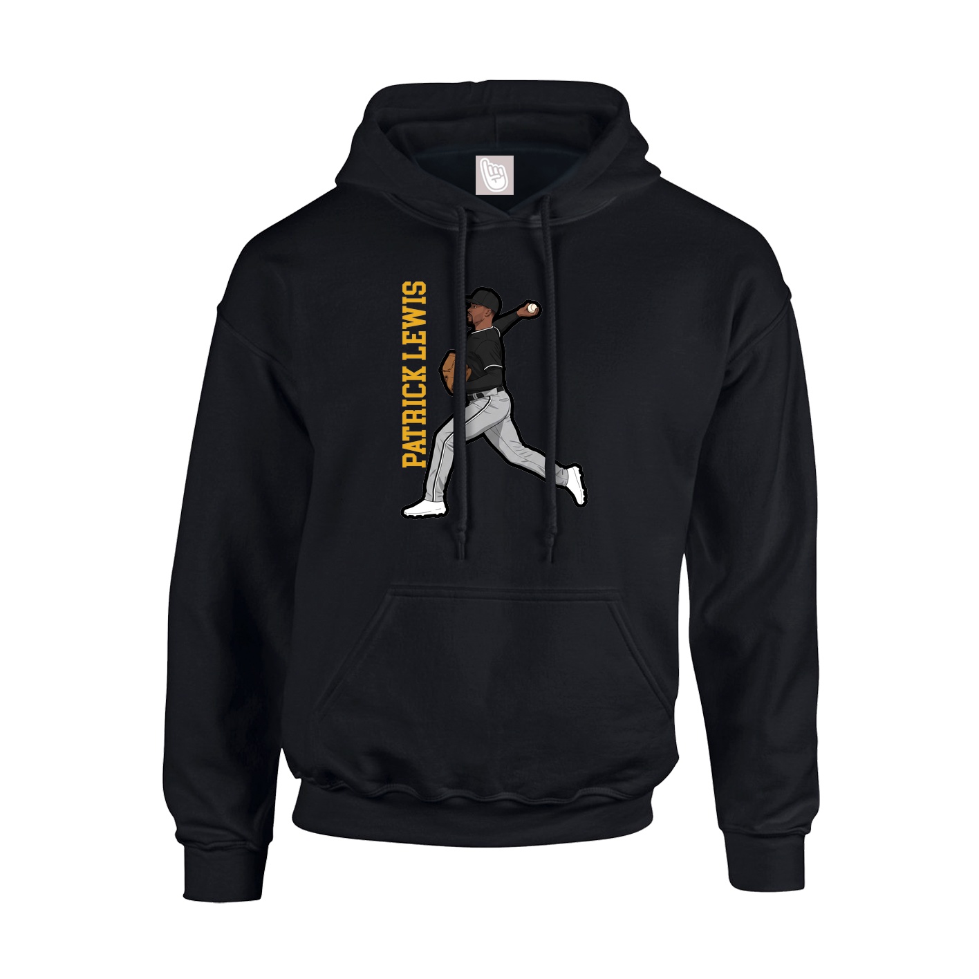 Youth Hoodie — Name Vertical in Black