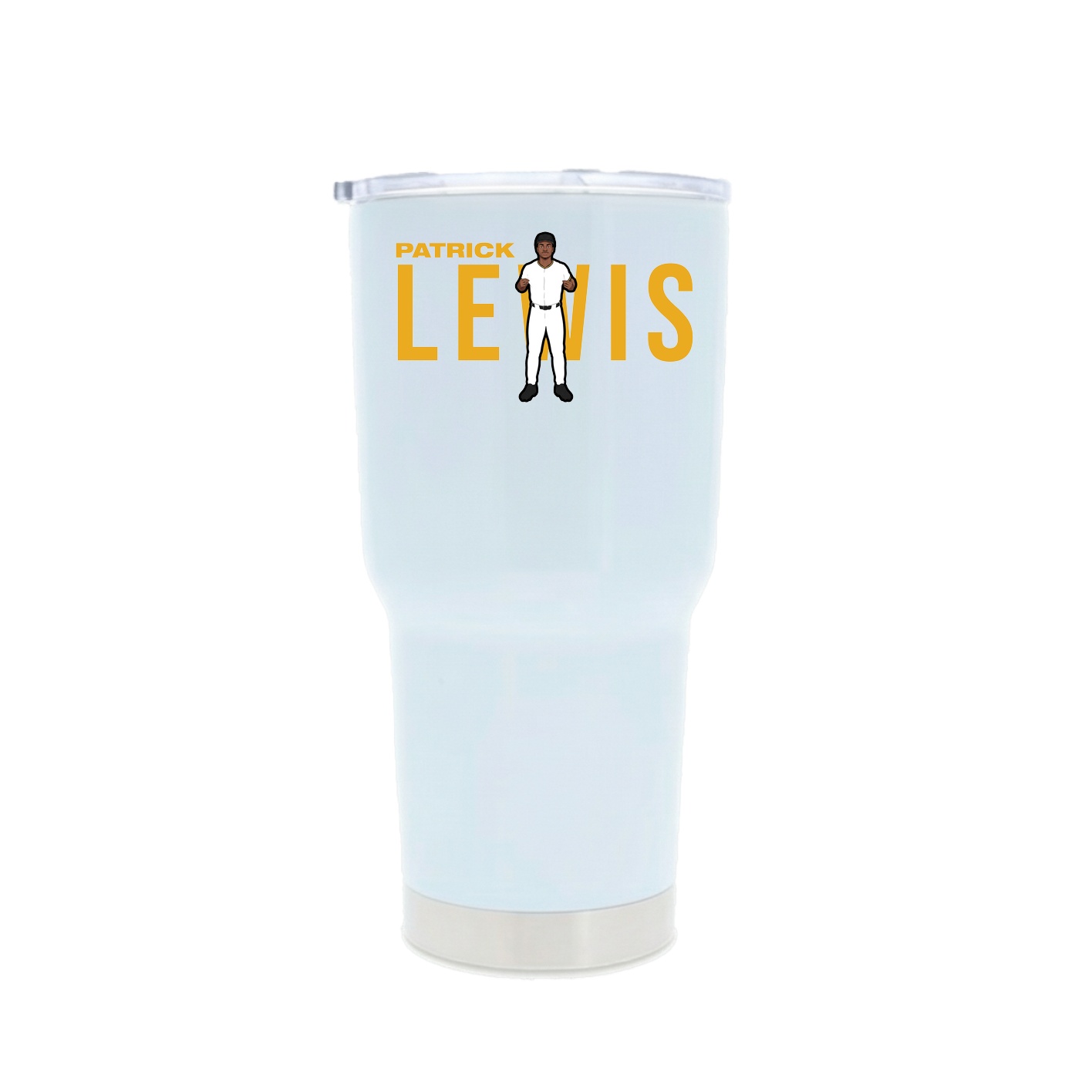 30oz Stainless Steel Tumbler — Player Name in White