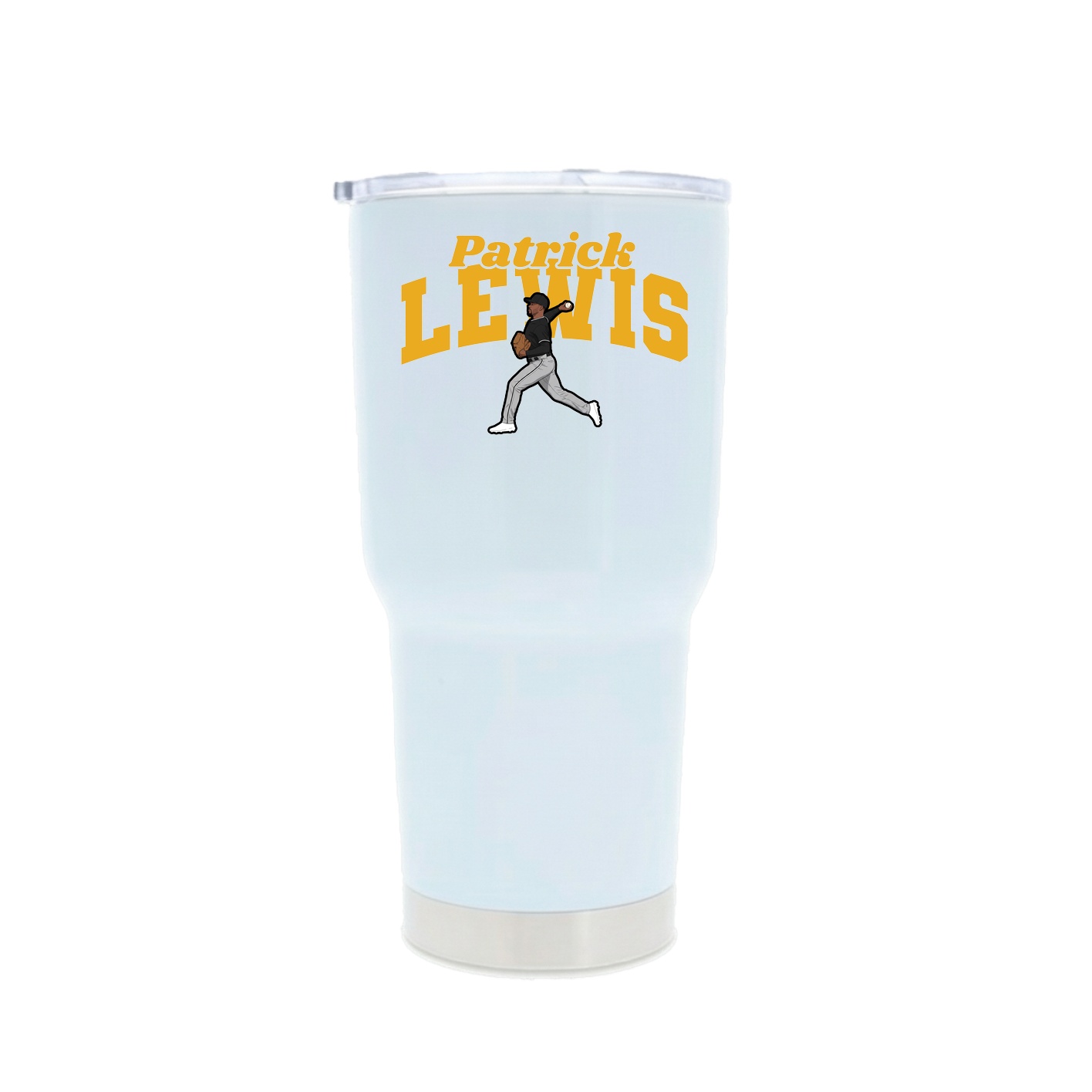 30oz Stainless Steel Tumbler — Signature Arch in White