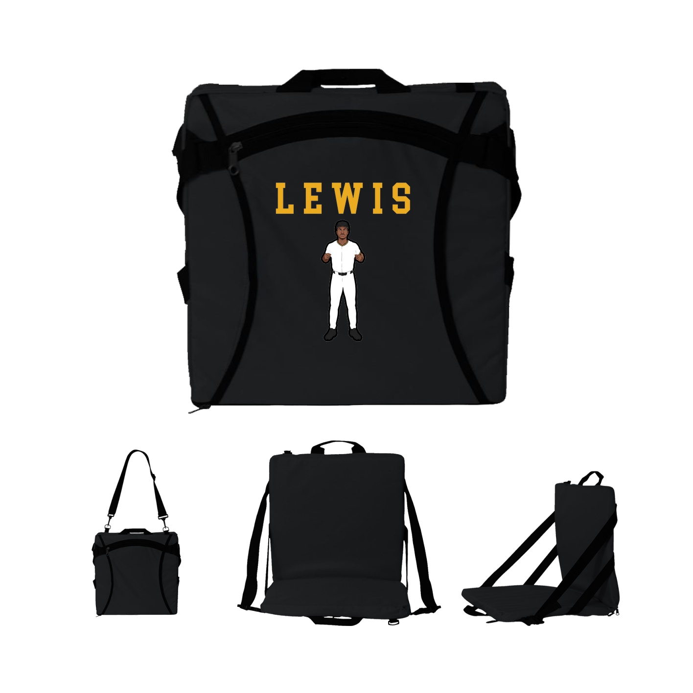 Folding Stadium Seat — Shirsey in Black