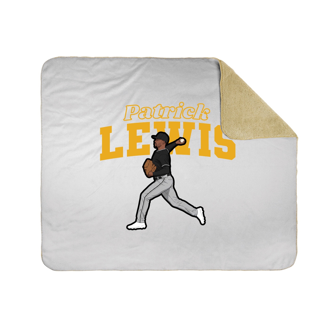 Throw Blanket — Name Arch in White