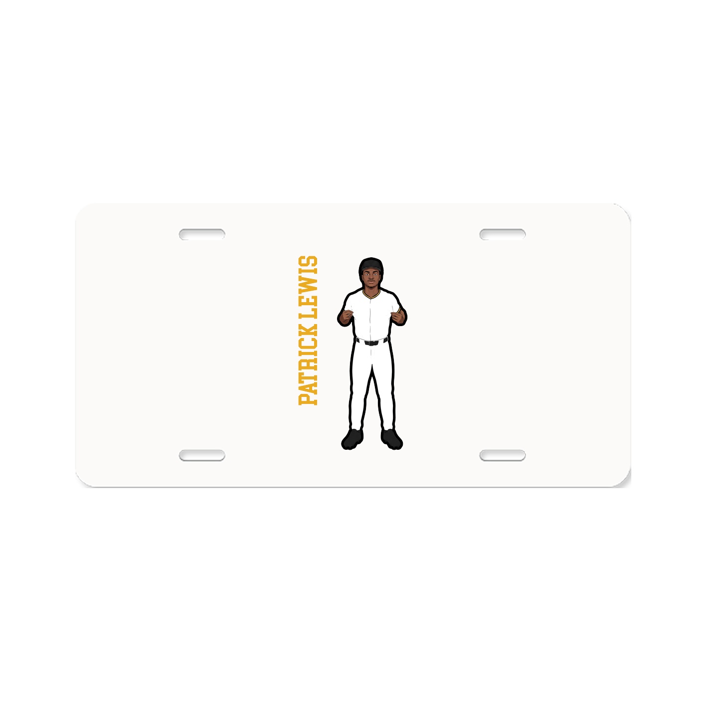 License Plate — Name Vertical in Classic