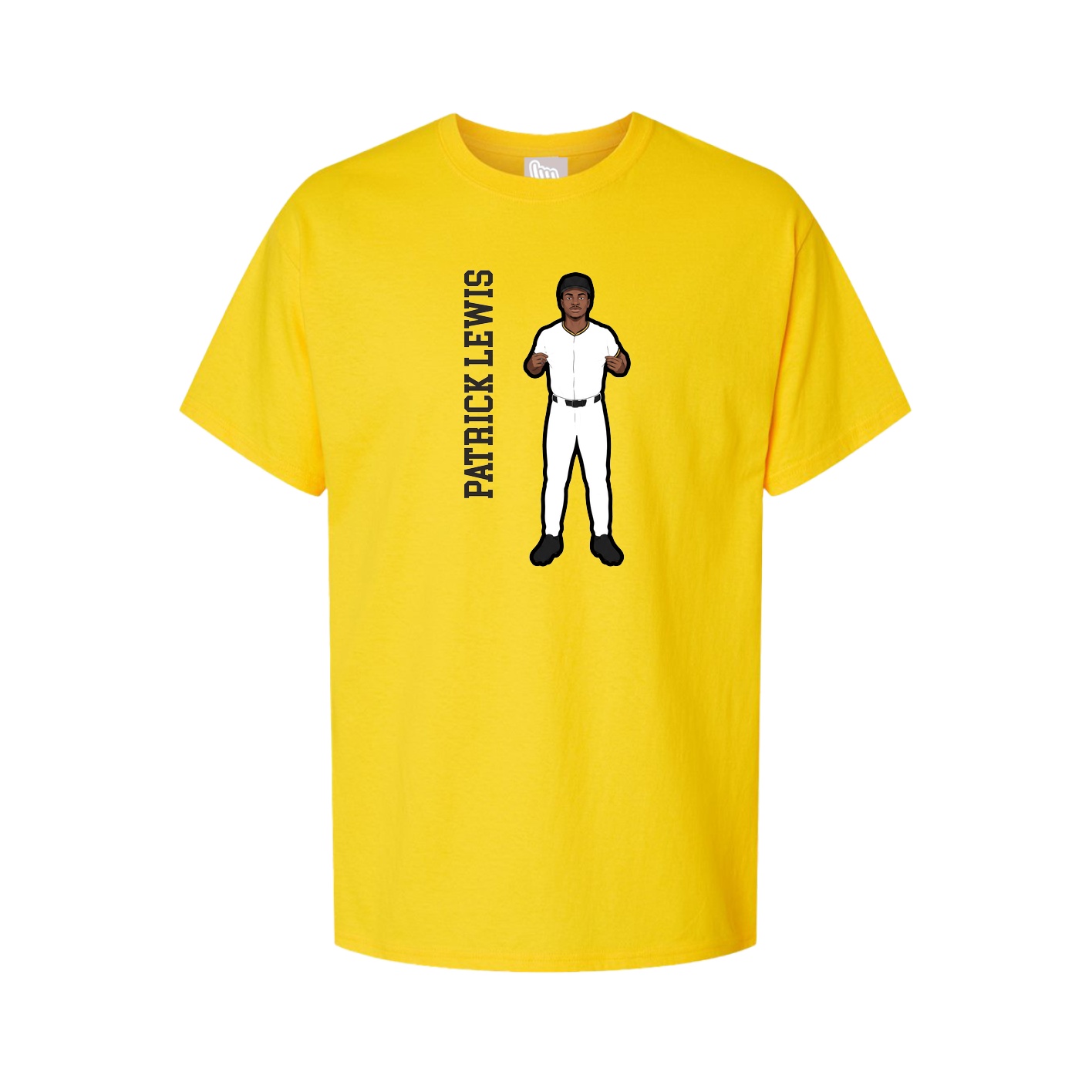 Youth Tee — Name Vertical in Gold