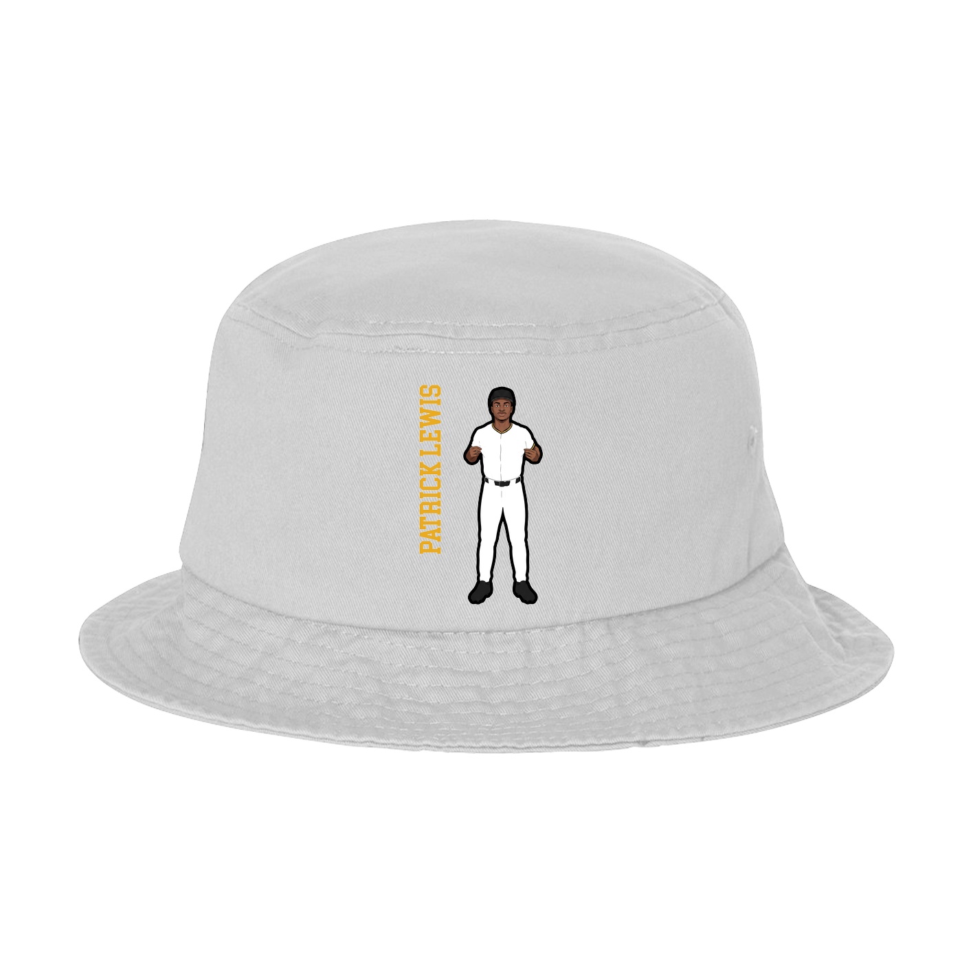 Bucket Cap — Name Vertical in White
