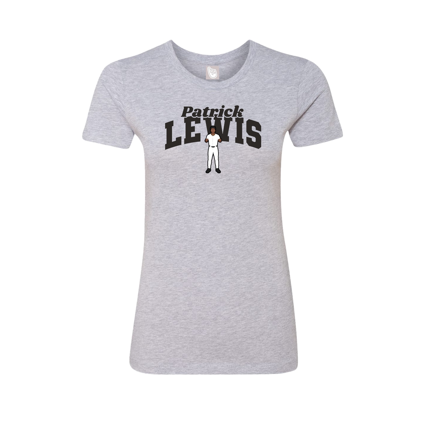Fitted Women's Tee — Signature Arch in Grey