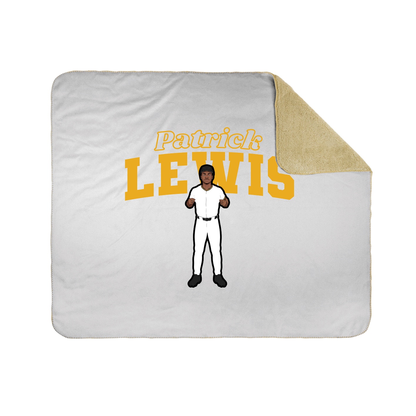 Throw Blanket — Name Arch in White