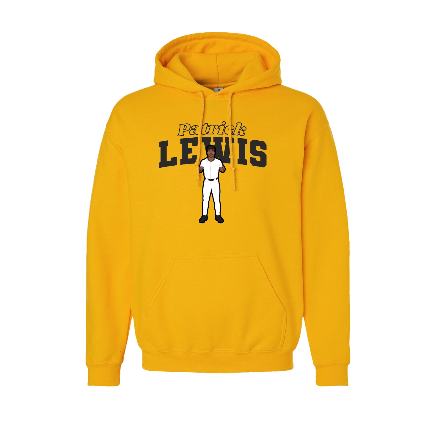 Youth Hoodie — Name Arch in Gold