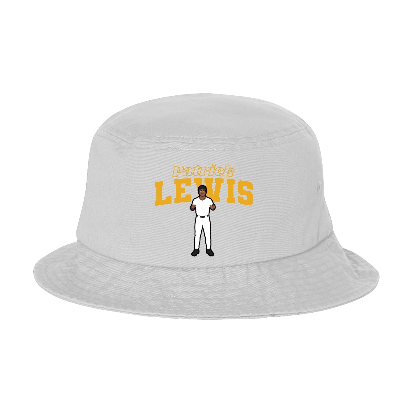 Bucket Cap — Name Arch in White