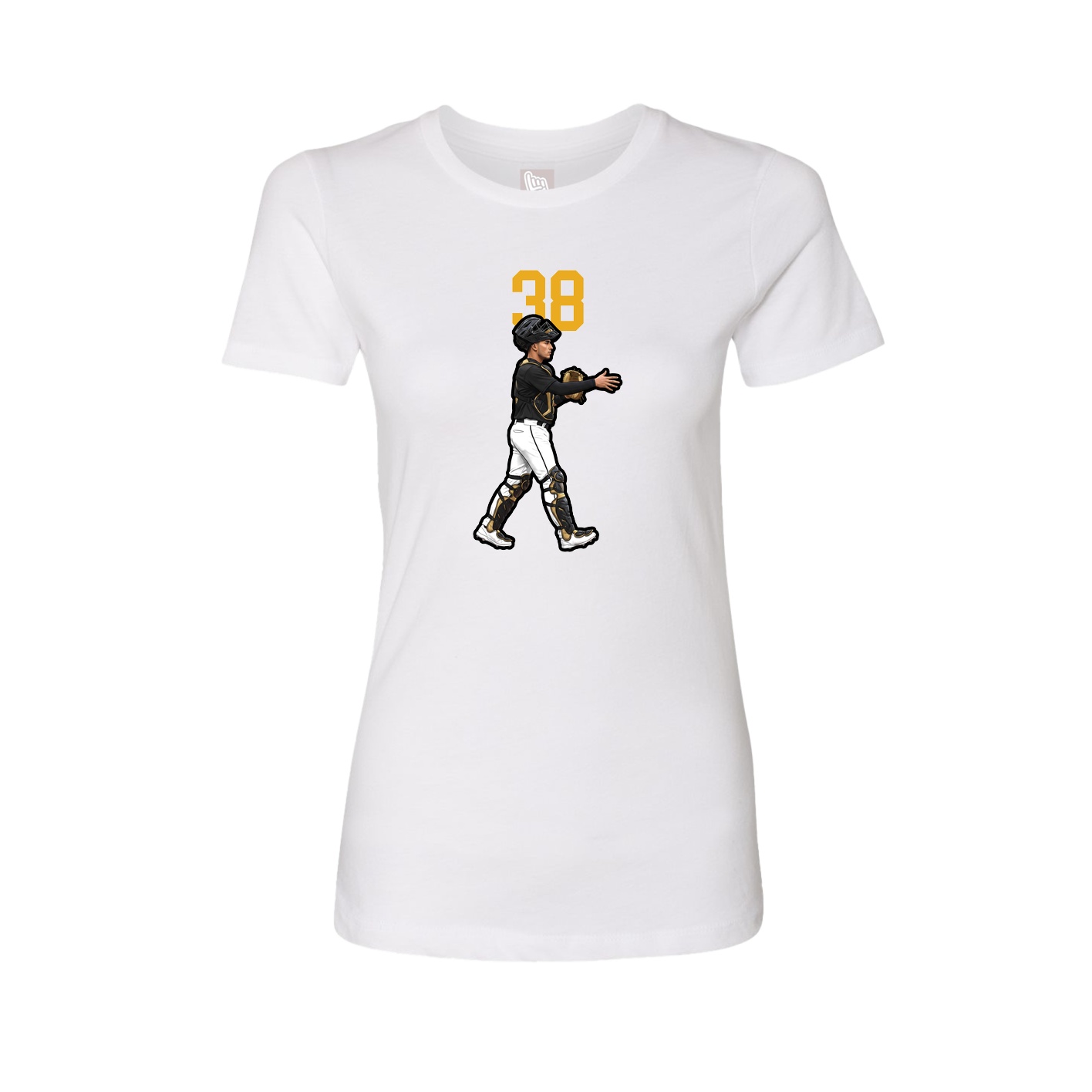 Fitted Women's Tee — Number Top in White