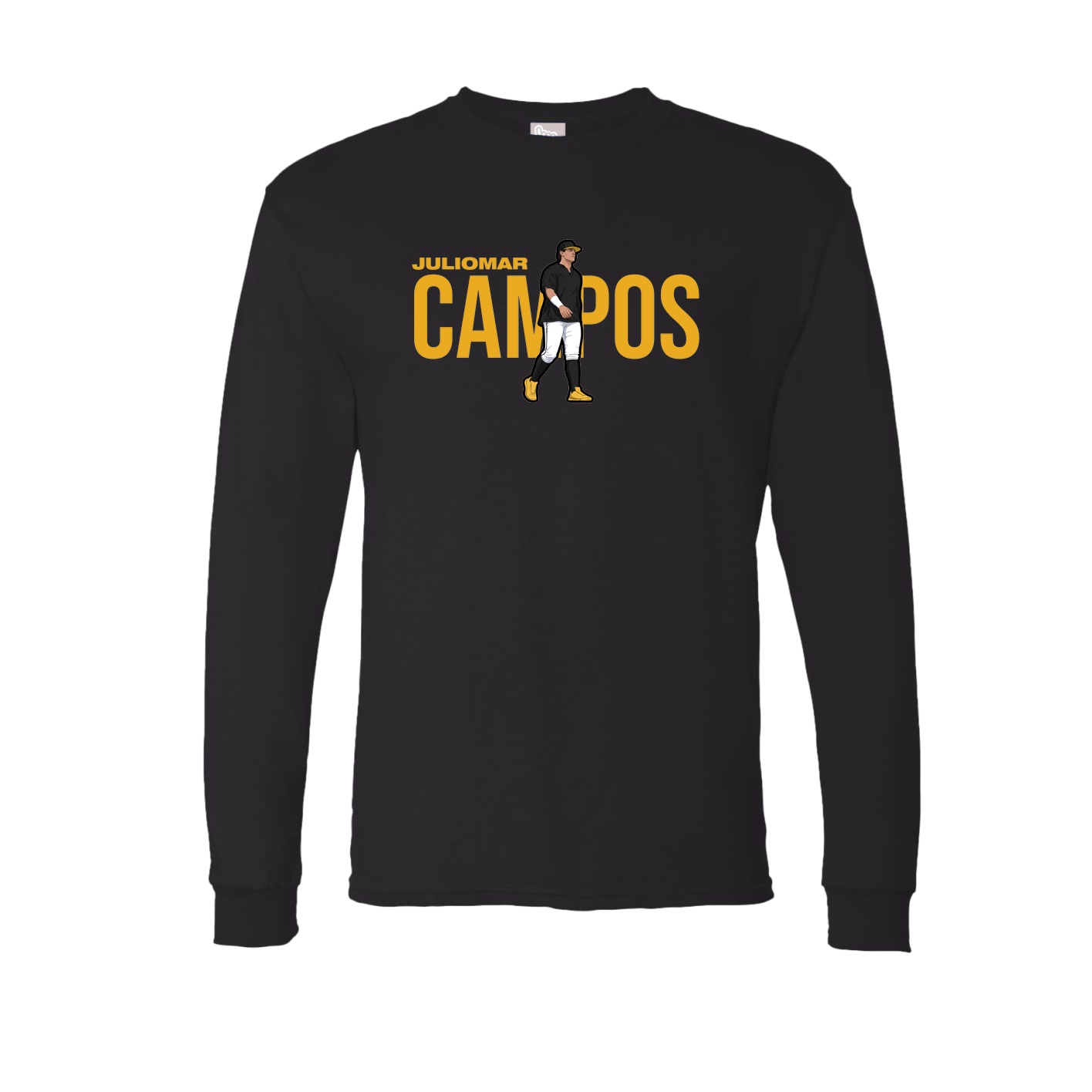 Long Sleeve Tee — Player Name in Black